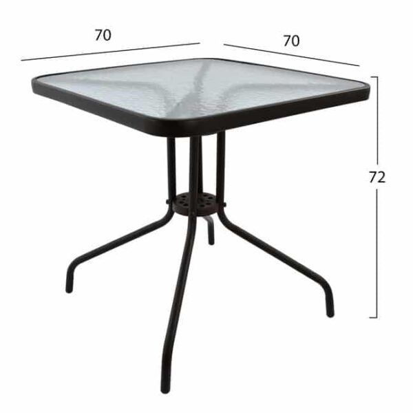 ΣΕΤ ΤΡΑΠΕΖΑΡΙΑ 3ΤΜΧ ΚΑΡΕΚΛΕΣ  ΚΑΙ ΤΡΑΠΕΖΙ 70Χ70 HM5185.02 - Image 2