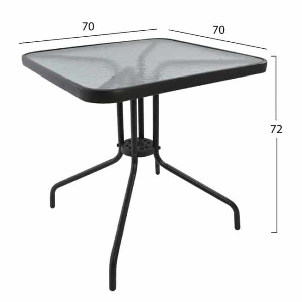 ΣΕΤ ΤΡΑΠΕΖΑΡΙΑΣ 3ΤΜΧ ΜΕ 2 ΚΑΡΕΚΛΕΣ & ΤΡΑΠΕΖΙ 70x70 HM5182.01 - Image 3