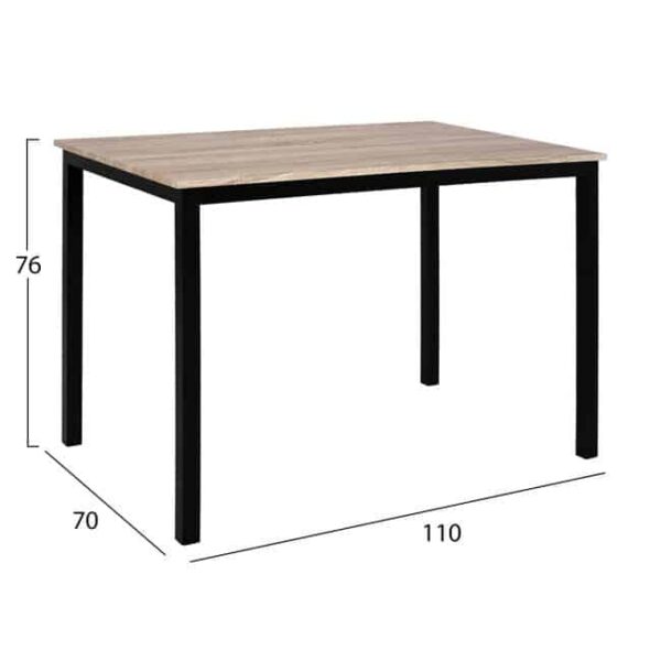 ΣΕΤ ΤΡΑΠΕΖΑΡΙΑΣ 5ΤΜΧ HM10341 ΤΡΑΠΕΖΙ & 4 ΚΑΡΕΚΛΕΣ VEGAS 110x70x76 cm - Image 2