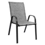 ΣΕΤ ΤΡΑΠΕΖΑΡΙΑ ΓΚΡΙ  ΜΕΤΑΛΛΙΚΗ 7ΤΜΧ ΜΕ 6ΚΑΡΕΚΛΕΣ ΚΑΙ ΤΡΑΠΕΖΙ 160Χ90 HM5206.01 - Image 3