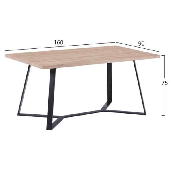 ΣΕΤ ΤΡΑΠΕΖΑΡΙΑΣ HM11182 5ΤΜΧ ΤΡΑΠΕΖΙ ALDWIN MDF & ΚΑΡΕΚΛΕΣ IVY ΚΥΠΑΡΙΣΣΙ ΒΕΛΟΥΔΟ - Image 2