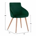 ΣΕΤ ΤΡΑΠΕΖΑΡΙΑΣ HM11182 5ΤΜΧ ΤΡΑΠΕΖΙ ALDWIN MDF & ΚΑΡΕΚΛΕΣ IVY ΚΥΠΑΡΙΣΣΙ ΒΕΛΟΥΔΟ - Image 3
