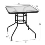 ΣΕΤ ΤΡΑΠΕΖΑΡΙΑΣ ΜΕΤΑΛΛΙΚΗ 3ΤΜΧ ΜΕ 2 ΚΑΡΕΚΛΕΣ & 1 ΤΡΑΠΕΖΙ 70Χ70 HM5185.01 - Image 2