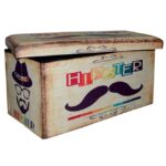 ΣΚΑΜΠΩ ΜΕ ΑΠΟΘΗΚΕΥΤΙΚΟ ΧΩΡΟ MOUSTACHE ΑΠΟ PU  80X40X40 HM234 - Image 3