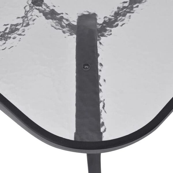 ΤΡΑΠΕΖΙ BRUNO 160Χ90Χ72Υεκ. ΜΕΤΑΛΛΙΚΟ ΓΚΡΙ ΜΕ ΓΥΑΛΙΝΗ ΕΠΙΦΑΝΕΙΑ HM5074.01 - Image 5