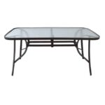 ΤΡΑΠΕΖΙ BRUNO 160Χ90Χ72Υεκ. ΜΕΤΑΛΛΙΚΟ ΚΑΦΕ ΜΕ ΓΥΑΛΙΝΗ ΕΠΙΦΑΝΕΙΑ HM5074.02 - Image 3