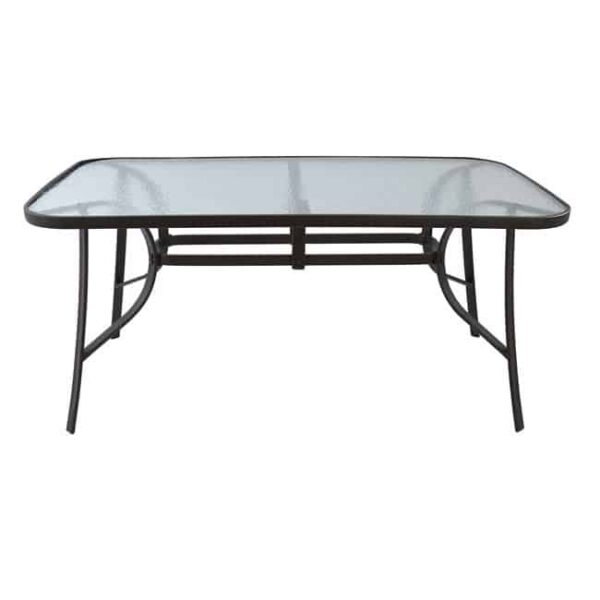 ΤΡΑΠΕΖΙ BRUNO 160Χ90Χ72Υεκ. ΜΕΤΑΛΛΙΚΟ ΚΑΦΕ ΜΕ ΓΥΑΛΙΝΗ ΕΠΙΦΑΝΕΙΑ HM5074.02 - Image 3