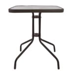 ΤΡΑΠΕΖΙ FIGO 60Χ60Χ72Υεκ. ΜΕΤΑΛΛΙΚΟ ΚΑΦΕ ΜΕ ΓΥΑΛΙΝΗ ΕΠΙΦΑΝΕΙΑ HM5035.02 - Image 3