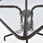 ΤΡΑΠΕΖΙ FIGO 60Χ60Χ72Υεκ. ΜΕΤΑΛΛΙΚΟ ΚΑΦΕ ΜΕ ΓΥΑΛΙΝΗ ΕΠΙΦΑΝΕΙΑ HM5035.02 - Image 4