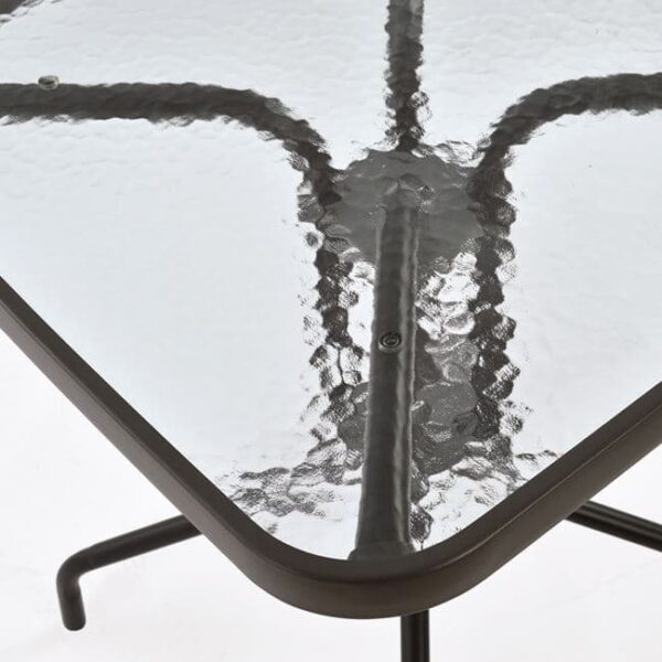 ΤΡΑΠΕΖΙ FIGO 60Χ60Χ72Υεκ. ΜΕΤΑΛΛΙΚΟ ΚΑΦΕ ΜΕ ΓΥΑΛΙΝΗ ΕΠΙΦΑΝΕΙΑ HM5035.02 - Image 4