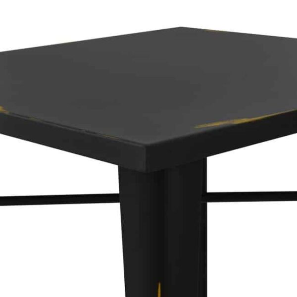 ΤΡΑΠΕΖΙ ΜΕΤΑΛΛΙΚΟ ΣΕ ΧΡΩΜΑ ΜΑΥΡΗ ΠΑΤΙΝΑ HM0607.40 70x70x76 - Image 4