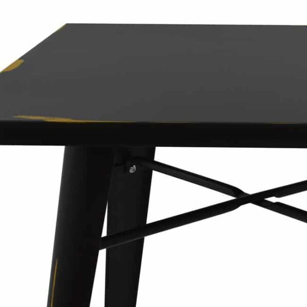 ΤΡΑΠΕΖΙ ΜΕΤΑΛΛΙΚΟ ΣΕ ΧΡΩΜΑ ΜΑΥΡΗ ΠΑΤΙΝΑ HM0607.40 70x70x76 - Image 5