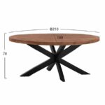 ΤΡΑΠΕΖΙ OVAL 6εκ.ΠΑΧΟΣ ΑΠΟ ΜΑΣΙΦ ΞΥΛΟ MANGO 210Χ100Χ78Υεκ. HM8483 - Image 2