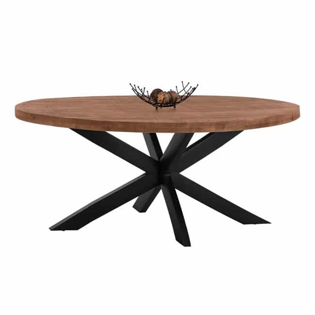 HM8483 ΤΡΑΠΕΖΙ OVAL 6εκ.ΠΑΧΟΣ ΑΠΟ ΜΑΣΙΦ ΞΥΛΟ MANGO 210Χ100Χ78Υεκ. HM8483 - Image 1