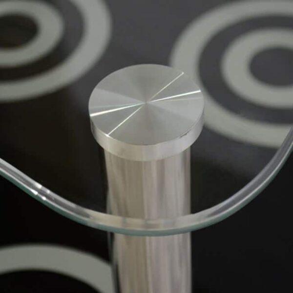 ΤΡΑΠΕΖΙ  ΣΑΛΟΝΙΟΥ GRABES ΜΕ ΓΥΑΛΙ HM0087 ΚΑΙ ΠΟΔΙΑ ΧΡΩΜΙΟΥ 75Χ45Χ41εκ. - Image 4