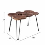 ΤΡΑΠΕΖΙ ΤΡΑΠΕΖΑΡΙΑΣ OSLO HM8207 ME ΜΑΣΙΦ ΚΟΡΜΟ ΑΚΑΚΙΑΣ 120Χ80Χ74 - Image 2