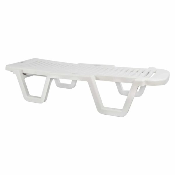 ΞΑΠΛΩΣΤΡΑ ΠΑΡΑΛΙΑΣ ΠΛΑΣΤΙΚΗ ΛΕΥΚΗ ΑΝΑΚΛΙΝΟΜΕΝΗ RELAX 70x190x36cm - Image 4