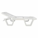 ΞΑΠΛΩΣΤΡΑ ΠΑΡΑΛΙΑΣ ΠΛΑΣΤΙΚΗ ΛΕΥΚΗ ΑΝΑΚΛΙΝΟΜΕΝΗ RELAX 70x190x36cm - Image 5
