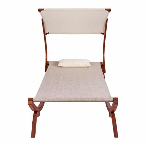 ΞΑΠΛΩΣΤΡΑ ΠΑΡΑΛΙΑΣ ΞΥΛΙΝΗ ΚΑΡΥΔΙ-ΜΠΕΖ ΜΕ ΣΚΙΑΣΤΡΟ COLBY HM5671.02 105X221X162Υ εκ. - Image 3