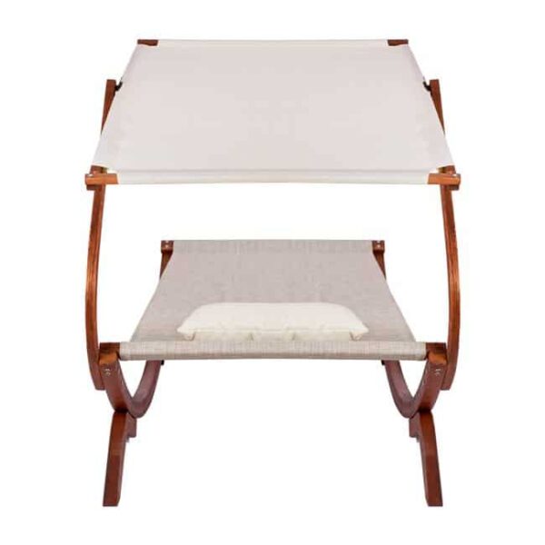 ΞΑΠΛΩΣΤΡΑ ΠΑΡΑΛΙΑΣ ΞΥΛΙΝΗ ΚΑΡΥΔΙ-ΜΠΕΖ ΜΕ ΣΚΙΑΣΤΡΟ COLBY HM5671.02 105X221X162Υ εκ. - Image 6