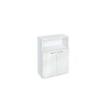 Βιβλιοθήκη Etazerka Ava 3 Λευκή, 78x33x112.3, Genomax