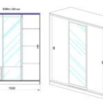 Ντουλάπα Τρίφυλλη Συρόμενη με καθρέφτη, 1211006 Σασό, 59x191x150, Genomax