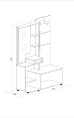 Έπιπλο Εισόδου Bela, 115x39x191, Genomax - Image 2
