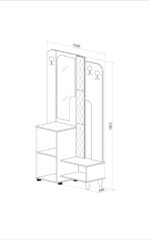 Έπιπλο Εισόδου, Bono, 104x34x197, Genomax - Image 2