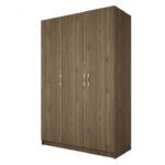 Ντουλάπα Τρίφυλλη 1211002 Καρυδί, 120x191x52, Genomax