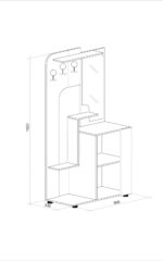 Έπιπλο Εισόδου, Elinor 80/33/192, Genomax - Image 2