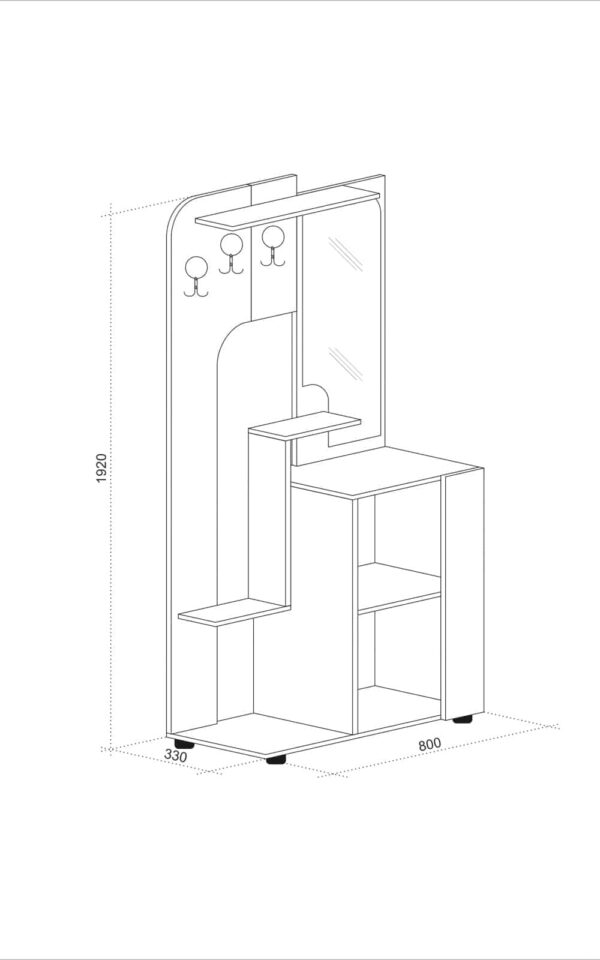Έπιπλο Εισόδου, Elinor 80/33/192, Genomax - Image 2