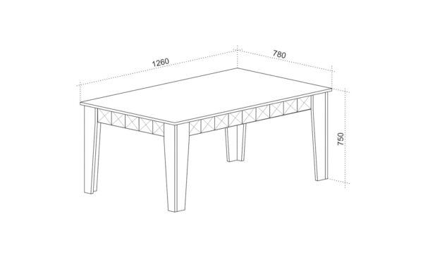 Τραπέζι Δείπνου Nica, 126x78x75, Genomax - Image 2