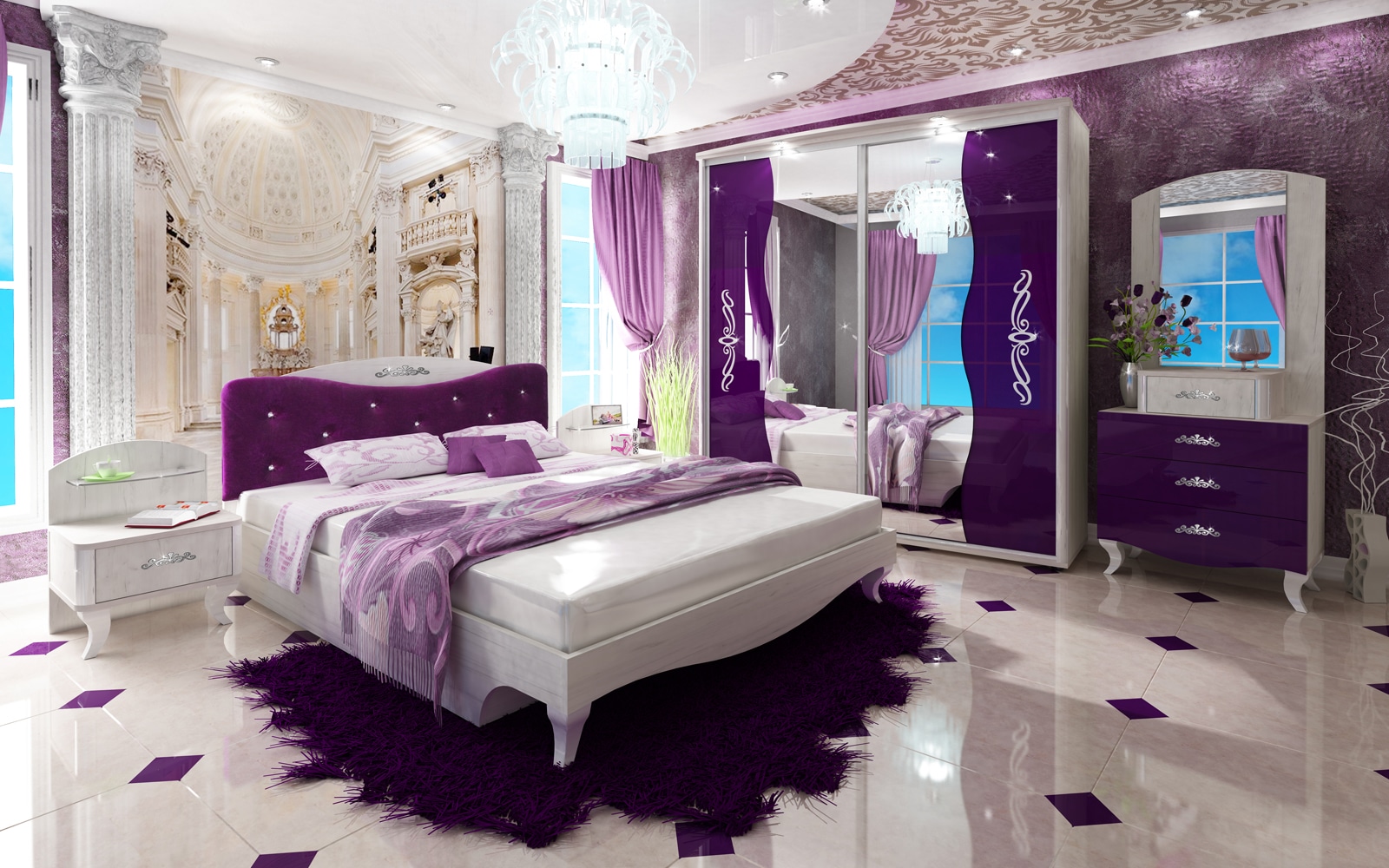 Σετ Κρεβατοκάμαρας 5 τεμαχίων 160/200 Σετ Κρεβατοκάμαρας 5 τεμαχίων 160/200, Orient με ΔΩΡΟ συρταριέρα, 264x207x91 εκ., Genomax - Image 1