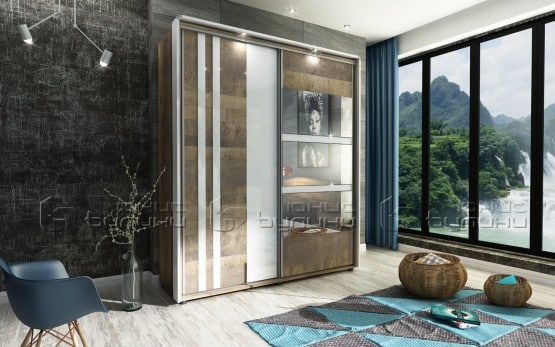 Ντουλάπα Ares Ντουλάπα Ares, 183x62x214 εκ, Genomax - Image 1