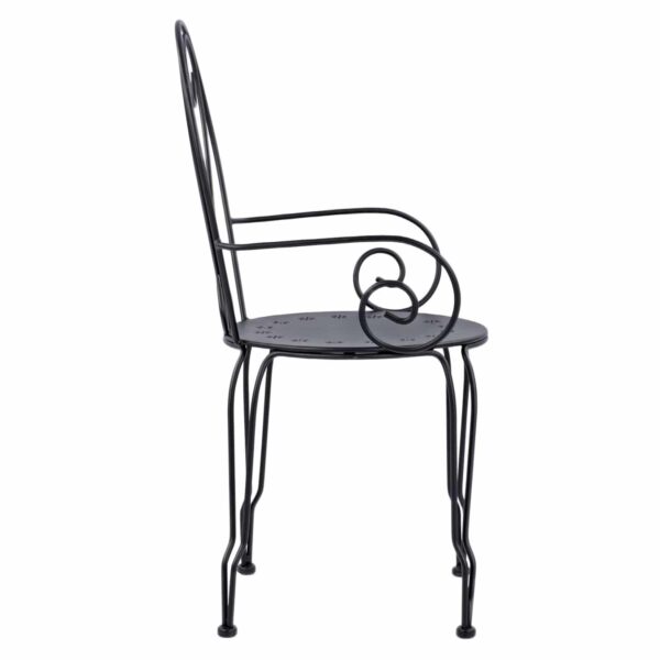 ΚΑΡΕΚΛΑ ΠΟΛΥΘΡΟΝΑ ΜΕΤΑΛΛΙΚΗ AMORE ΜΑΥΡΗ HM5008.11 49x48x90 εκ. - Image 4