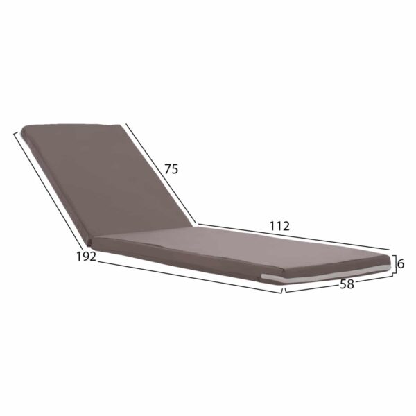 ΜΑΞΙΛΑΡΙ ΞΑΠΛΩΣΤΡΑΣ POLYESTER CHIOS ΓΚΡΙ HM11234.10P 192x58x6 εκ. - Image 2