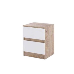 Κομοδίνο Σόνομα/Λευκό, 40x35x50, Modul 915, Genomax