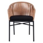 ΠΟΛΥΘΡΟΝΑ ΑΛΟΥΜΙΝΙΟΥ RAFAEL HM5698.01 ΑΝΘΡΑΚΙ ΜΕ ΜΠΕΖ WICKER 57x58x77Υ εκ. - Image 3