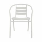 ΠΟΛΥΘΡΟΝΑ LAURA ΜΕΤΑΛΛΙΚΗ ΛΕΥΚΗ ΜΕ ΦΕΤΕΣ ΑΛΟΥΜΙΝΙΟΥ HM5037.02 54x59x73Υ εκ. - Image 3