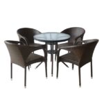 Σετ τραπεζαρίας 5 τμχ. 290-4125В, 75x75 εκ., Genomax