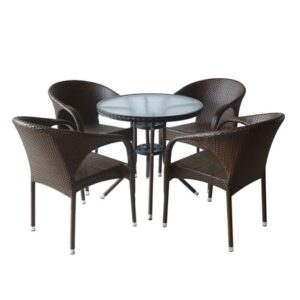 Σετ τραπεζαρίας 5 τμχ. 290-4125В, 75x75 εκ., Genomax