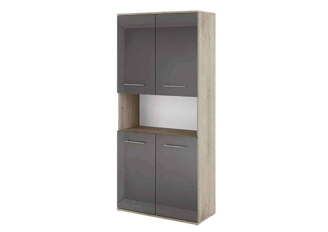 Βιβλιοθήκη με πόρτες 80x36x175.5 Βιβλιοθήκη με πόρτες 80x36x175.5, Modul 65, Genomax - Image 1