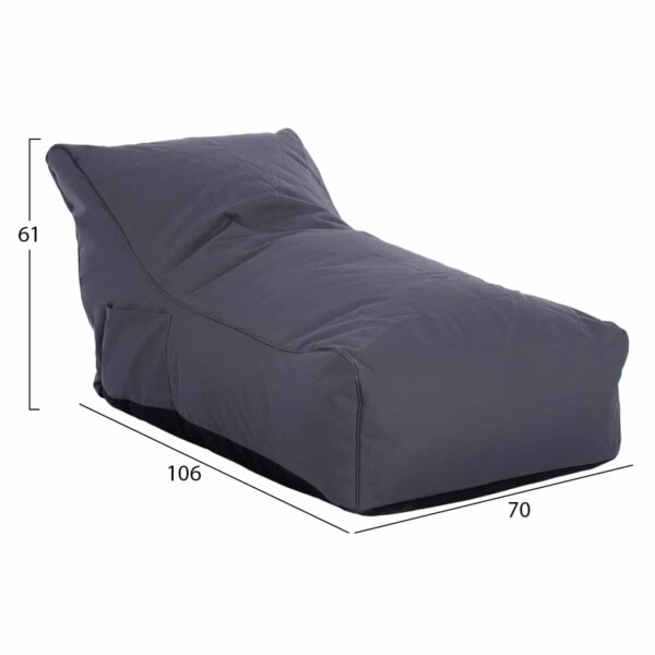 ΠΟΥΦ BLOOM ΑΔΙΑΒΡΟΧΟ HM5111.20 ΓΚΡΙ 106x70x61Υ εκ. - Image 2