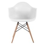 ALEA Wood Πολυθρόνα Τραπεζαρίας Ξύλο, PP Άσπρο 63x62x79cm