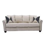 ASHLEY Καναπές Σαλονιού - Καθιστικού 3Θέσιος, Ύφασμα Μπεζ 198x80x88cm