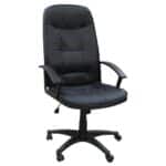 BF1200 Πολυθρόνα Διευθυντή Δερματίνη Μαύρη (PU) 65x68x116/126cm