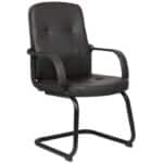 BF1300V Πολυθρόνα Γραφείου Επισκέπτη, Pu Μαύρο 57x59x95cm