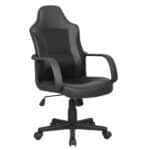 BF2850 Πολυθρόνα Γραφείου Διευθυντή, Mesh Μαύρο, PU Μαύρο 55x60x97/107cm