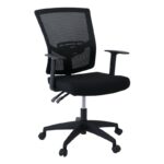 BF2910 Πολυθρόνα Γραφείου Μαύρο Mesh - Ύφασμα Μαύρο 61x58x91/101cm