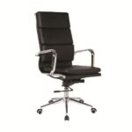 BF4800 Πολυθρόνα Διευθυντή Μέταλλο Χρώμιο - PU Μαύρο 55x66x116/126cm